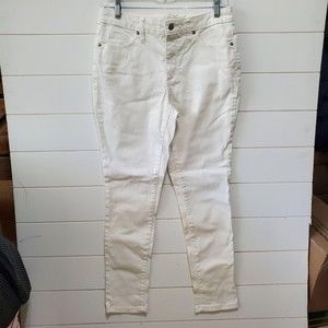 Universal Thread womens size 4 27 regular high rise white denim skinny crop jean
